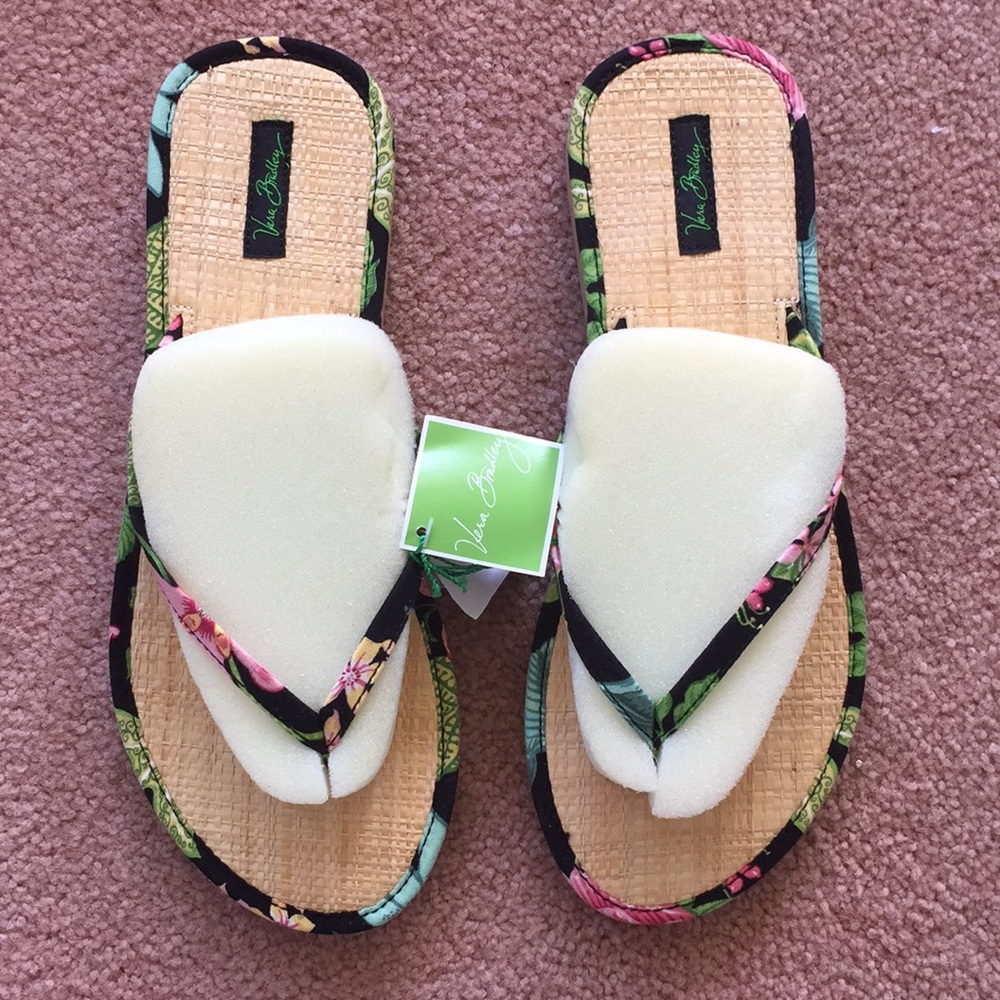 NWT Vera Bradley Straw Sandal - Retired Botanica